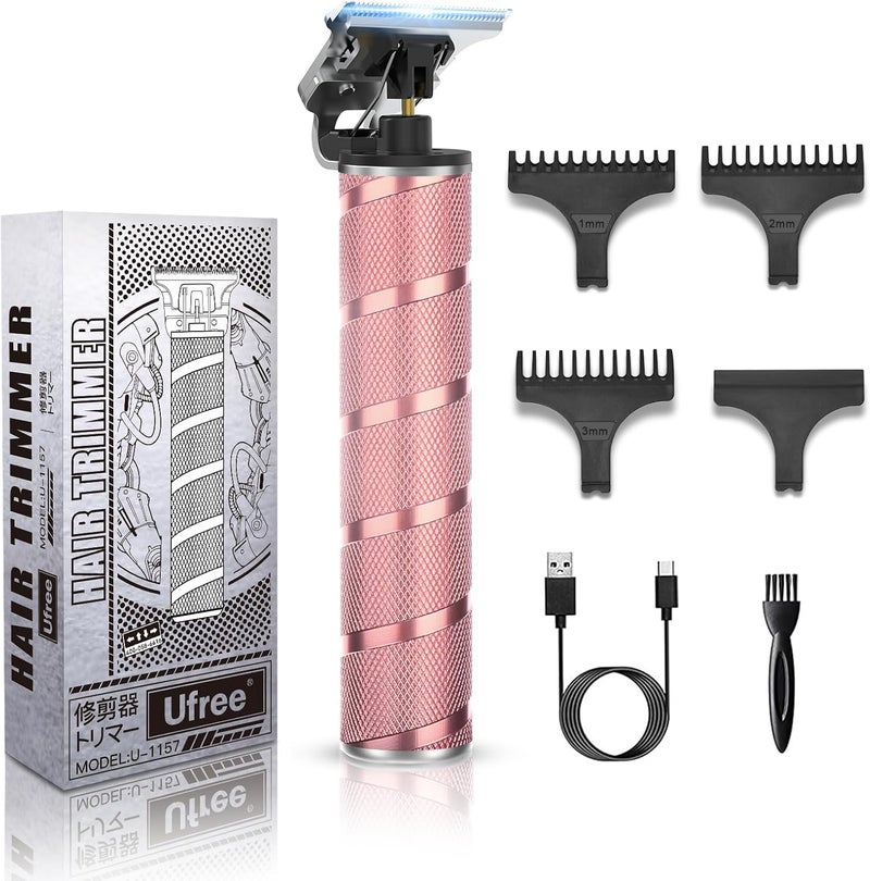 UFREE Hair Trimmer for Women, Bikini Trimmer Electric Razors Shaver for Women Grooming, Waterproof Hair Clippers Hair Cutting Kit, Gifts for Women (Rose Gold) - Image 1